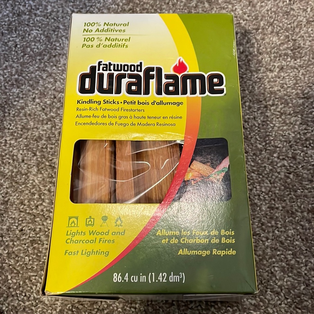 New sealed Fatwood Duraflame kindling sticks 86.4 cu in